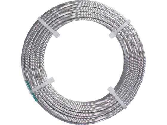 TRUSCO ステンレスワイヤロープ ナイロン被覆 1.5(2.0)×5m