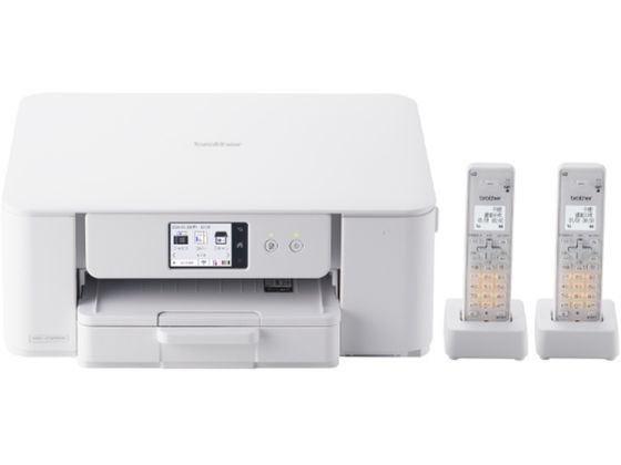 ブラザー A4インクジェットFAX付複合機電話子機2台 MFCJ742DWN