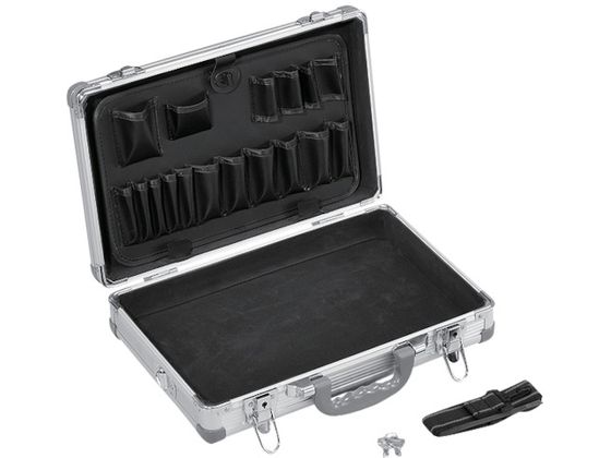 TRUSCO アルミケース 片開き 388×247×81 シルバー TAC-10