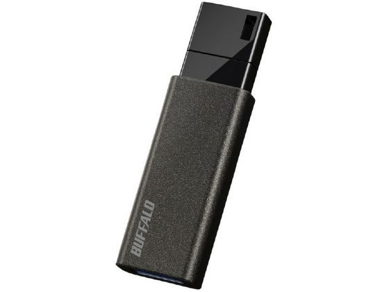 BUFFALO USB3.2(Gen1)USBメモリ ノック式 64GB オリジナル ブラック