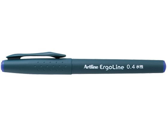 シヤチハタ エルゴライン サインペン0.4 ブルー K-3400アイイロ