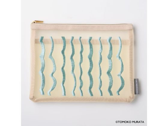 ヒサゴ ムラタトモコ 刺繍メッシュポーチ Ripple(リップル) UTN309 ヒサゴ ムラタトモコ 刺繍メッシュポーチ Ripple(リップル) UTN309