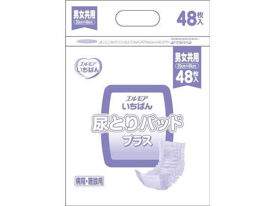 カミ商事 エルモアいちばん 尿とりパッド プラス 48枚