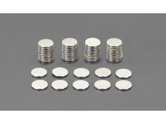 エスコ マグネット50個 粘着付 N極 φ12×1.0mm EA781EE-34