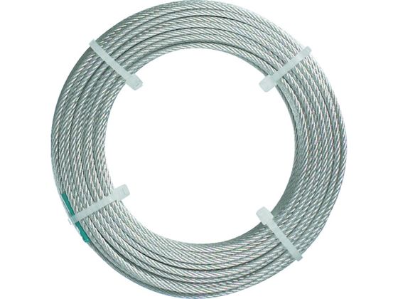 TRUSCO ステンレスワイヤロープ ナイロン被覆 1.0(1.5)mm×50