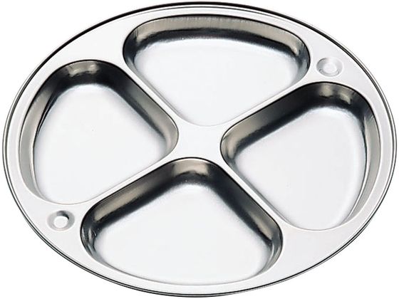 本間製作所 KO 18-8丸ランチ皿 四ツ切