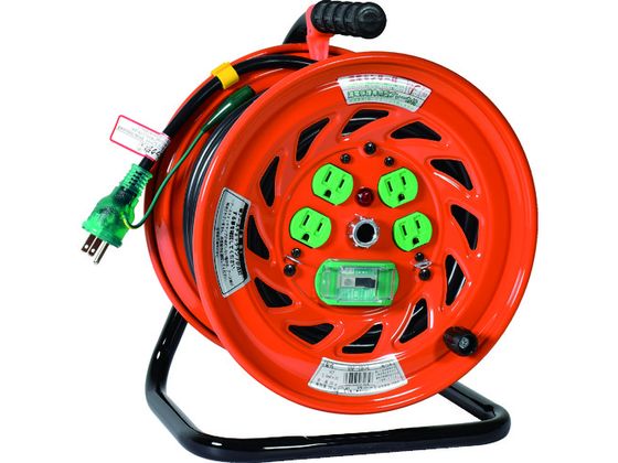 日動 特殊機能付電工ドラム アースチェックリール アース漏電しゃ断器付 30m GNF-EB34 日動 特殊機能付電工ドラム アースチェックリール アース漏電しゃ断器付 30m GNF-EB34