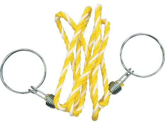 TRUSCO コーン用ロープ 標識 黄×白 12mm×2m TCC-34