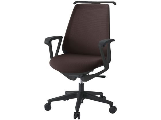 ●品番：ＫＺ３３６ＰＶＨＭ１Ｔ１Ｈ２●カラー：ベース／ブラック、張地／チョコレートブラウン●外寸法：幅６００×奥行６３０〜６４０×高さ９１５〜１００５（１０６０）ｍｍ●座面高さ：４００〜４９０ｍｍ●重
