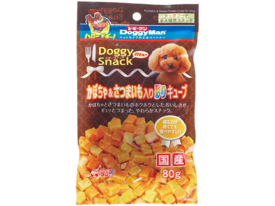 ドギーマンハヤシ ドギースナックバリュー カボチャ&サツマイモ彩りキューブ 80g ドギーマンハヤシ ドギースナックバリュー カボチャ&サツマイモ彩りキューブ 80g