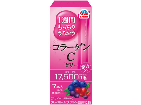 アース製薬 1週間もっちりうるおうコラーゲンCゼリー 7本 アース製薬 1週間もっちりうるおうコラーゲンCゼリー 7本