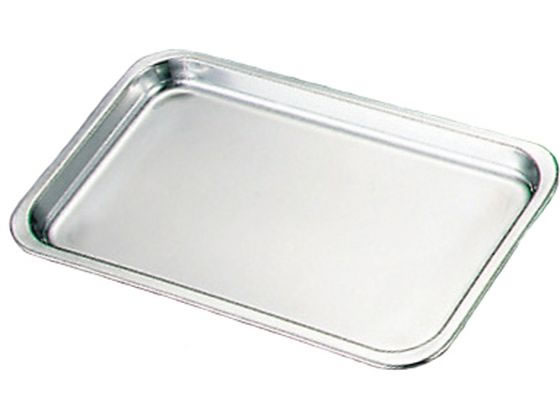 ●外寸１：４００×２４０×Ｈ２０ｍｍ●外寸２：底３７５×２１５ｍｍ●内寸１：底３６０×２００ｍｍ●内寸２：３８０×２２２ｍｍ●深さ：１５ｍｍ●重量：４００ｇ●材質：１８−８ステンレス