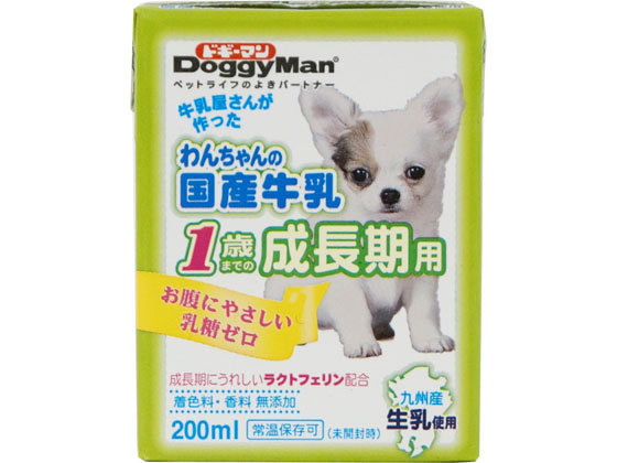 ドギーマンハヤシ わんちゃんの国産牛乳 1歳まで成長期200ml ドギーマンハヤシ わんちゃんの国産牛乳 1歳まで成長期200ml