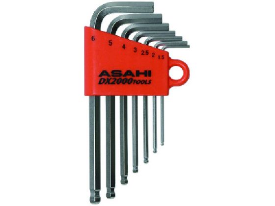 ASH メッキボールポイントショート六角棒レンチセット7本組 AZS0710 ASH メッキボールポイントショート六角棒レンチセット7本組 AZS0710