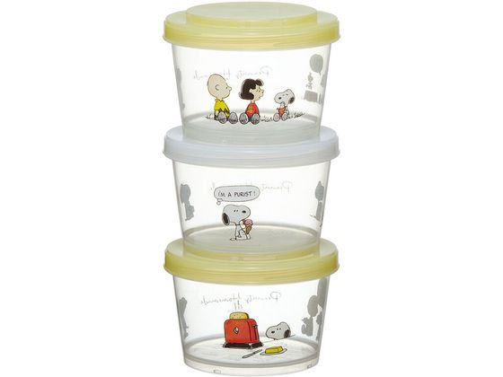 スケーター 薄肉保存容器3Pセット SNOOPY SIJ3 スケーター 薄肉保存容器3Pセット SNOOPY SIJ3