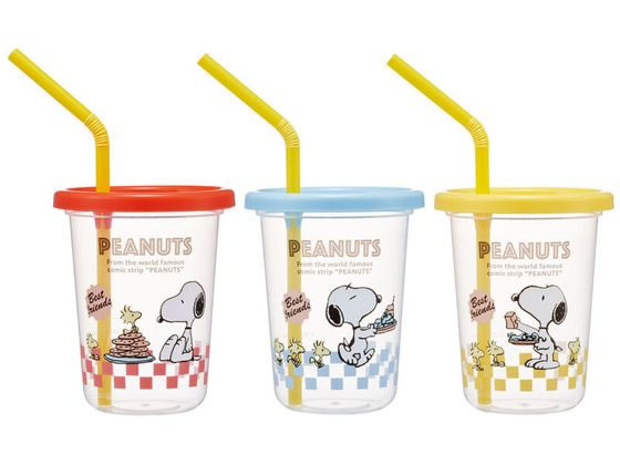 スケーター ストロー付タンブラー 3P SNOOPY 80sカフェ SIH2ST スケーター ストロー付タンブラー 3P SNOOPY 80sカフェ SIH2ST