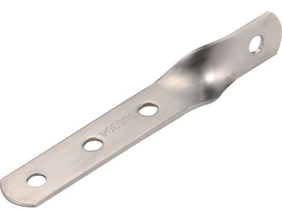 TRUSCO ジョイント金具19型S ステンレス 長さ125 穴数4