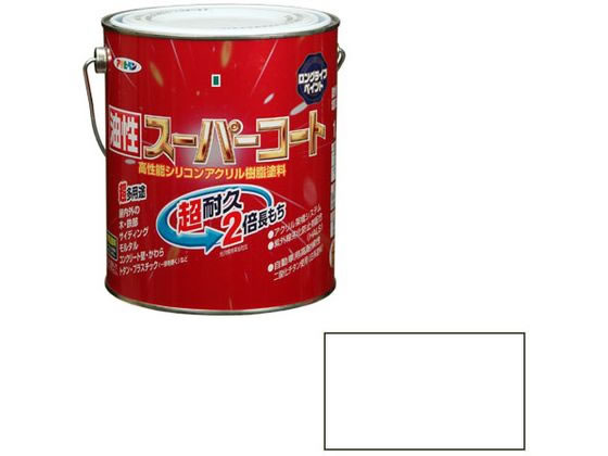 アサヒペン 油性スーパーコート 1.6L 白