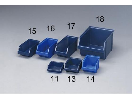 エスコ パーツトレー 重ね置型 青 125×133×50mm EA661CA-11