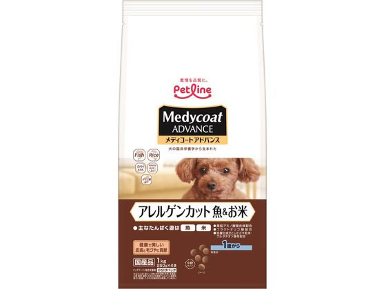 ペットライン メディコートアドバンス アレルゲンカット 魚&お米 1歳 1kg ペットライン メディコートアドバンス アレルゲンカット 魚&お米 1歳 1kg