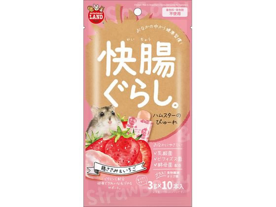 マルカン 快腸ハムスターのぴゅーれ 鶏ささみ&いちご10本 ML-503 マルカン 快腸ハムスターのぴゅーれ 鶏ささみ&いちご10本 ML-503