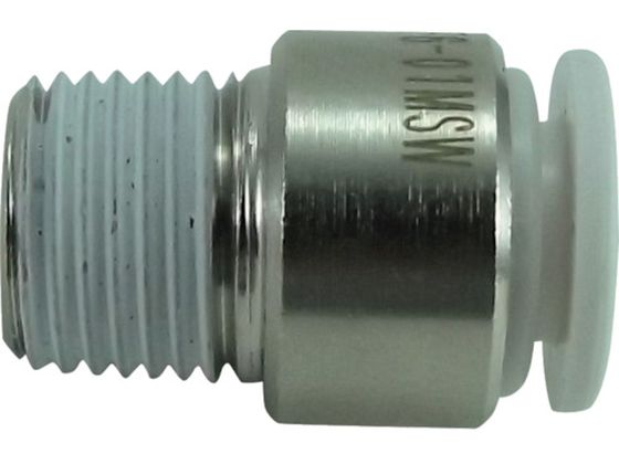 チヨダ ファイブ六角穴付メイルコネクター W(白)6mm・R1/8 F6-01MSW チヨダ ファイブ六角穴付メイルコネクター W(白)6mm・R1/8 F6-01MSW