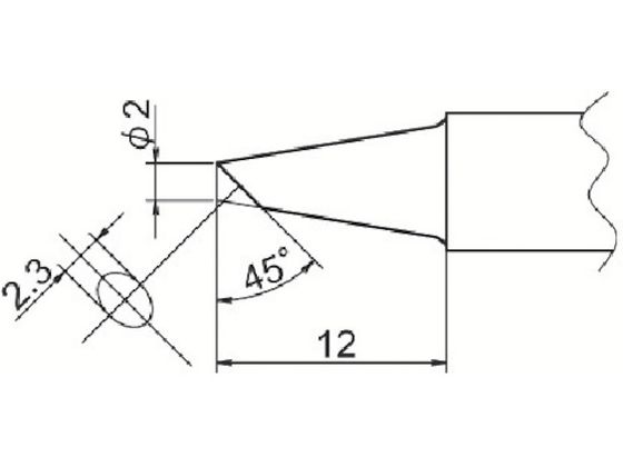 白光 こて先 2BC型 T20-BC2 白光 こて先 2BC型 T20-BC2