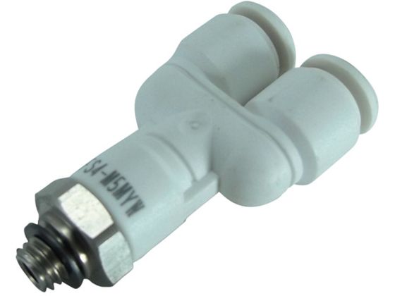 チヨダ ファイブSUSメイルブランチワイ 白 4mm・M5×0.8 FS4-M5MYW チヨダ ファイブSUSメイルブランチワイ 白 4mm・M5×0.8 FS4-M5MYW