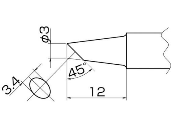 白光 こて先 3BC型 T20-BC3 白光 こて先 3BC型 T20-BC3