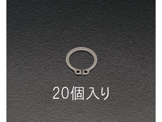 エスコ 軸用スナップリング 27mm 20個 EA949DA-27