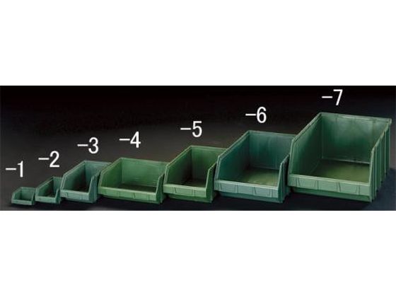 エスコ パーツトレー連結 重ね置型 緑 103×95×53mm 1個
