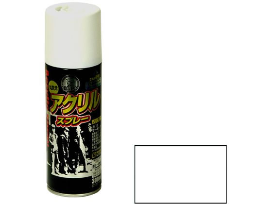 アサヒペン BIGPROアクリルスプレー 300ml 白