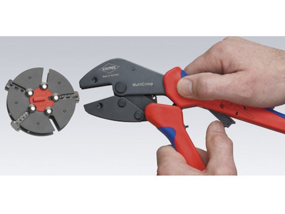 KNIPEX 9733-02 マルチクリンプ マガジン付圧着工具 9733-02 KNIPEX 9733-02 マルチクリンプ マガジン付圧着工具 9733-02