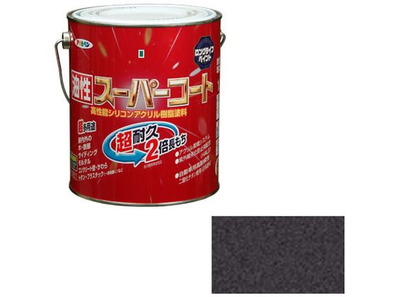 アサヒペン 油性スーパーコート 1.6L 銀黒 アサヒペン 油性スーパーコート 1.6L 銀黒