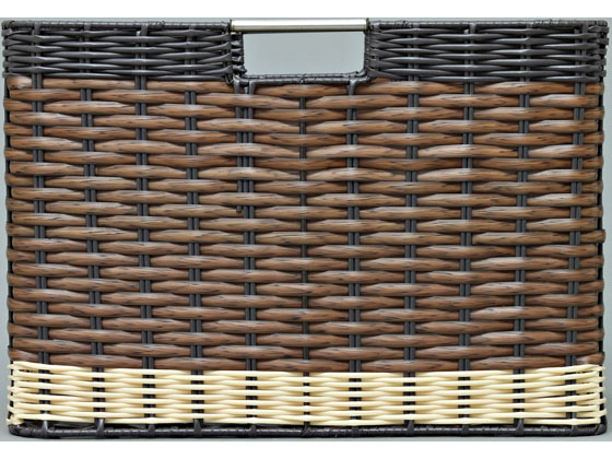アイリスオーヤマ ウッディバスケット 深型 ブラウン IMK-38D