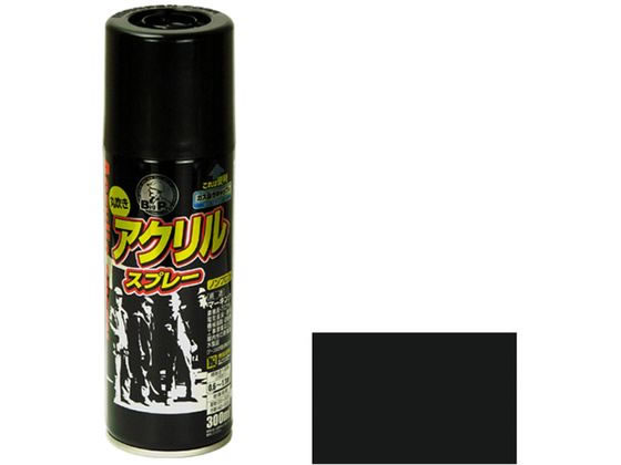 アサヒペン BIGPROアクリルスプレー 300ml 黒