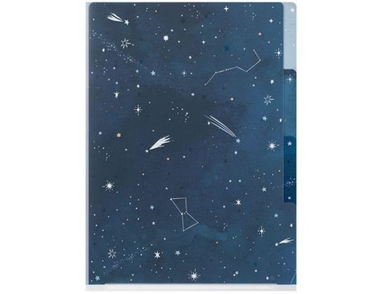 ミドリ 3ポケットクリアホルダー A5 星空 35478006