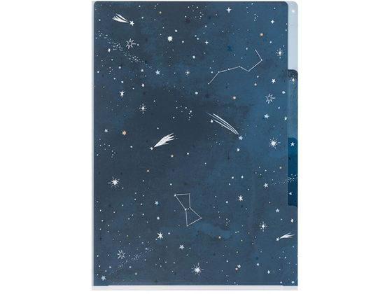ミドリ 3ポケットクリアホルダー A4 星空 35488006