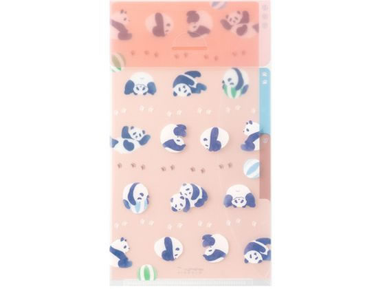 ミドリ 3ポケットクリアホルダー A5スリム フラップ付 パンダ 35564006