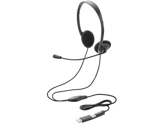 エレコム モバイルヘッドセット TypeーC 小型 ブラック HS-HP13SCBK