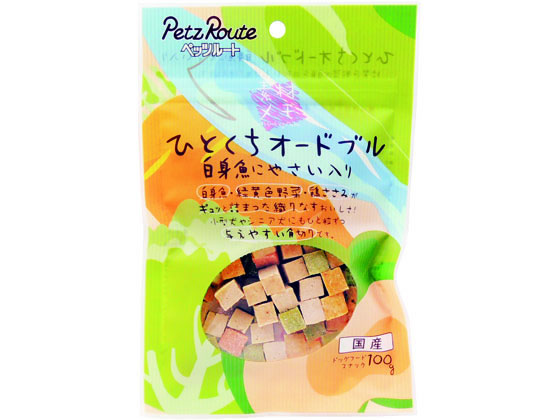 ペッツルート ひとくちオードブル 白身魚にやさい入り 100g ペッツルート ひとくちオードブル 白身魚にやさい入り 100g