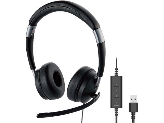 エレコム ヘッドセット ヘッドホン 有線 両耳 HS-HP101UNCBK エレコム ヘッドセット ヘッドホン 有線 両耳 HS-HP101UNCBK