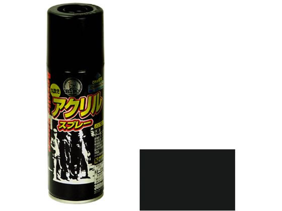 アサヒペン BIGPROアクリルスプレー 300ml ツヤ消し 黒