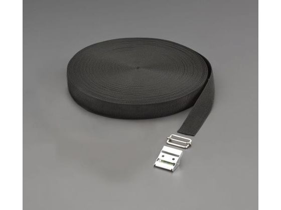 エスコ 平織バンド・バックルセット 黒 38×1.7mm 50m