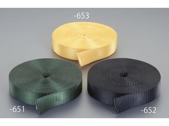 エスコ 荷締機用ベルト PE製 黒 25×1.8mm 30m EA628PT-652
