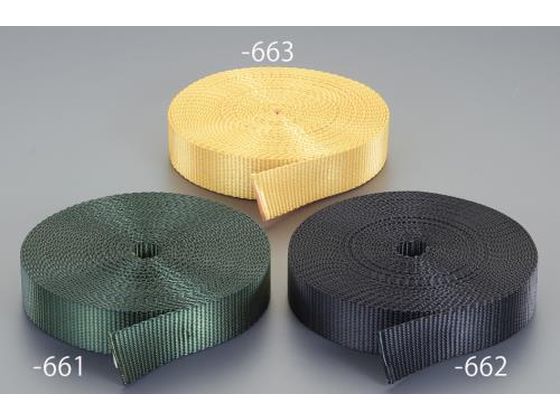 エスコ 荷締機用ベルト PE製 橙 35×2.0mm 10m EA628PT-663