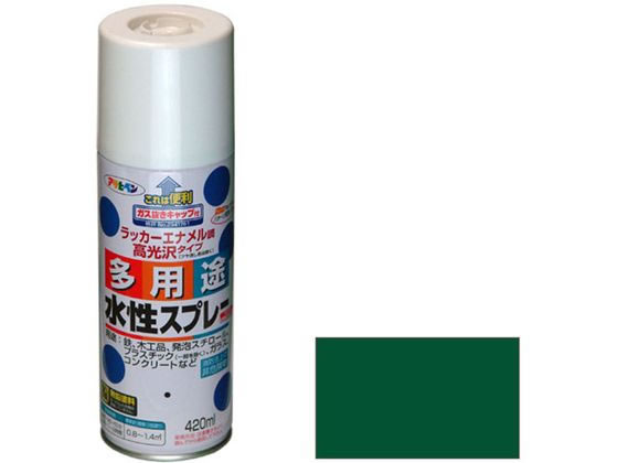 アサヒペン 水性多用途スプレー 420ml 緑