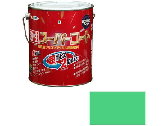 アサヒペン 油性スーパーコート 1.6L ライトグリーン