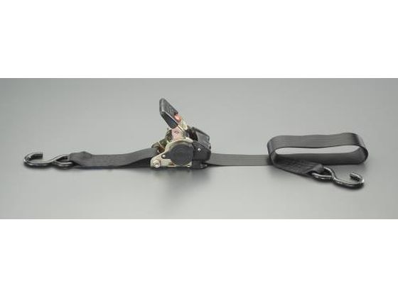 エスコ ベルト荷締機 自動巻取式 300kg 25mm×1.8m