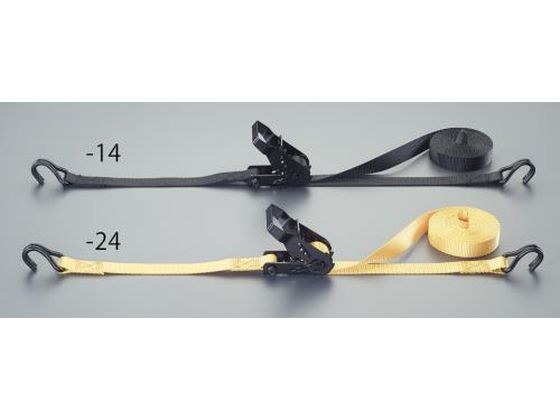 エスコ ベルト荷締機 ラチェット式 黒 330kg 25mm×5.0m